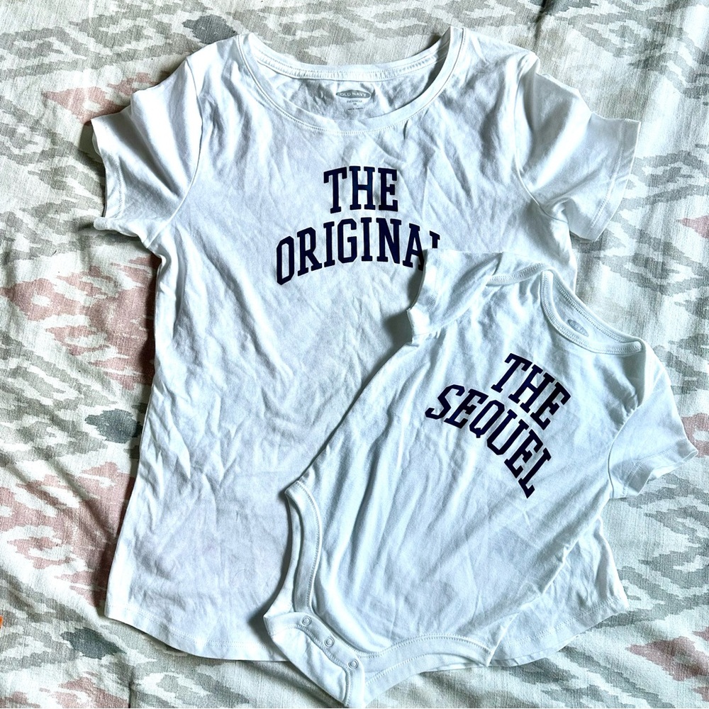 Mother Baby set t-shirt and onsie